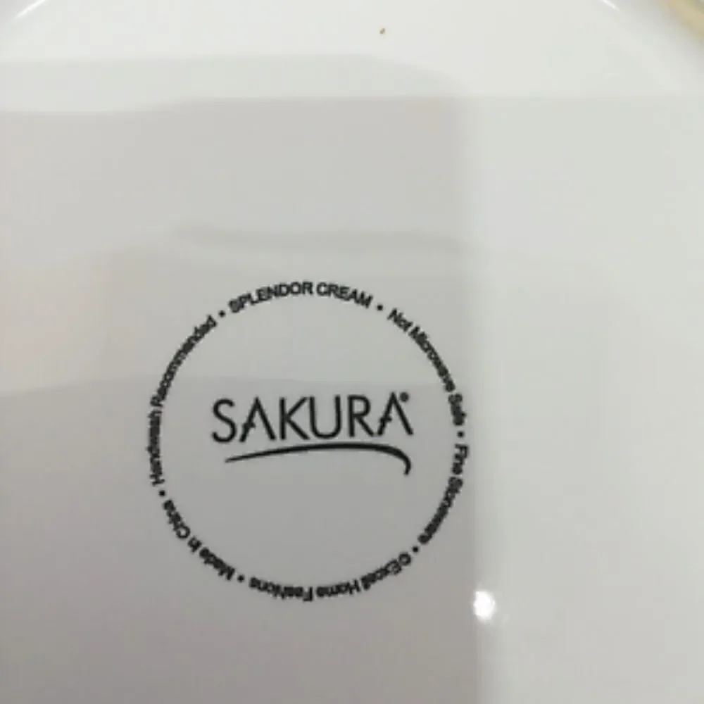 Set of 4 Sakura Splendor Holiday Stoneware 8” Salad Dessert Plates in box